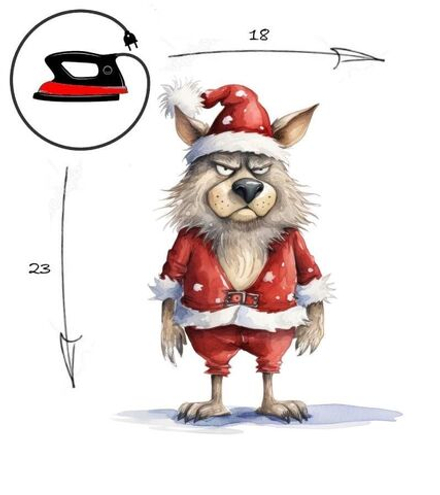 Термотрансфер "Волчок", наклейка на одежду, 23х18