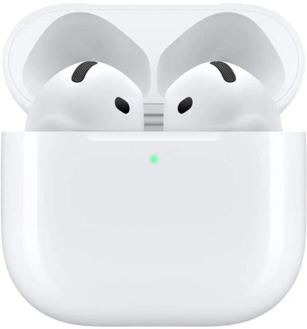 Наушники Apple AirPods 4 A3050,A3053,A3058, Bluetooth, вкладыши, белый [mxp63za/a]