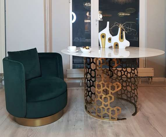 Кресло TG-609, зеленый велюр