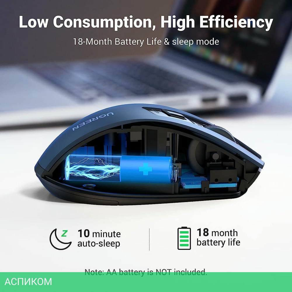 Мышь Ugreen MU006-15064 Blue (15064)