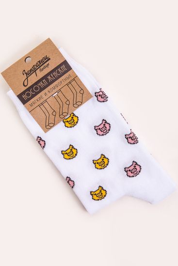 Носки ЗАПОРОЖЕЦ Свинки (женские) (Белый (Белый)