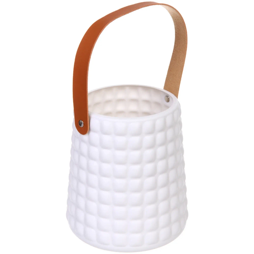 Ваза из пластика «Адель» 15,5*17,5см клетка, цвет белый