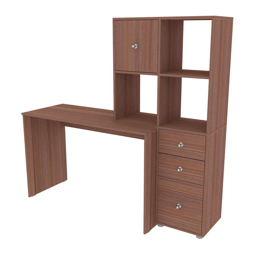 Стол письменный со стеллажом КарИВи 750 Бодего Темный