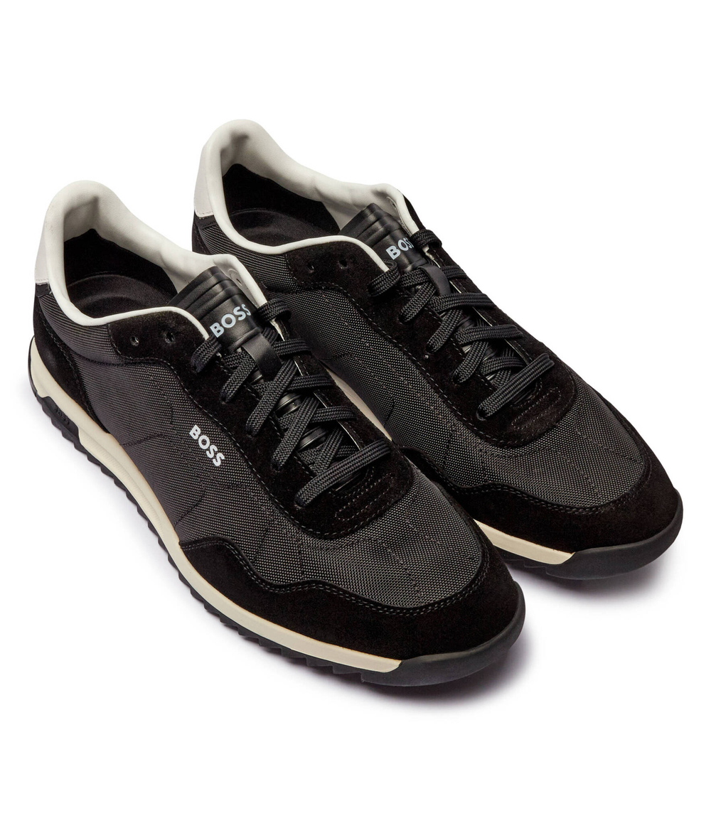 Кожаные кроссовки BOSS BLACK - черный(50517276)