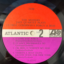 Винтажная виниловая пластинка LP The Modern Jazz Quartet, The Modern Jazz Quartet Plays George Gershwin's Porgy and Bess, Порги и Бесс (США 1965)