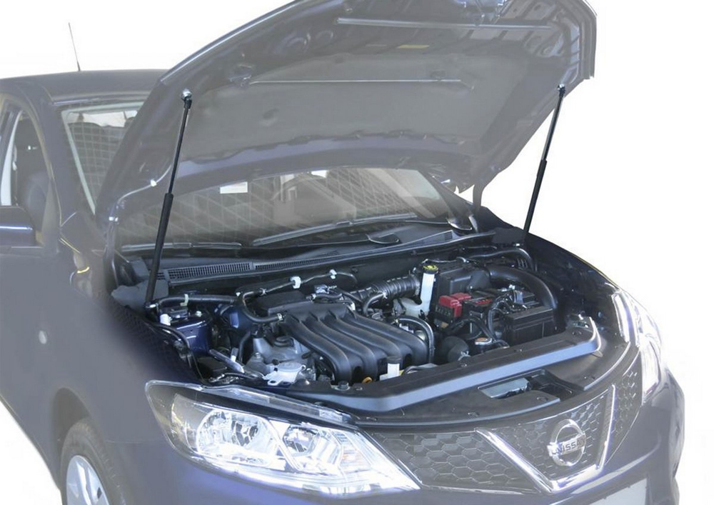 Упоры капота АвтоУпор для Nissan Tiida II 2015-2016, 2 шт., UNITII021