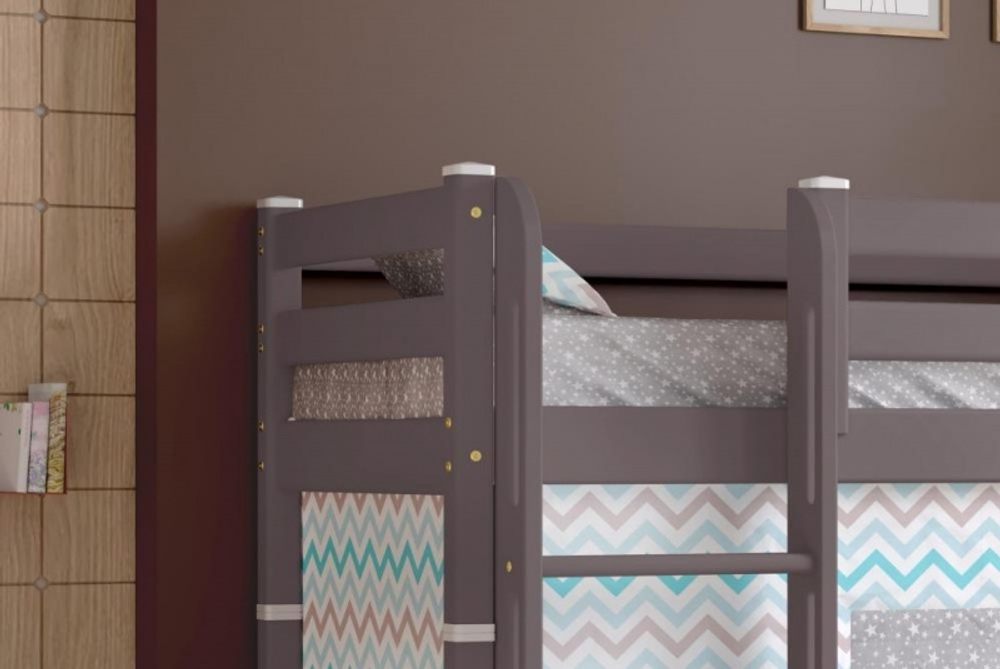 Вариант 6 Полувысокая кровать "Соня" с наклонной лестницей Лаванда