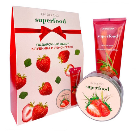 Подарочный набор "Superfood" Клубника и лемонграсс Liv-delano