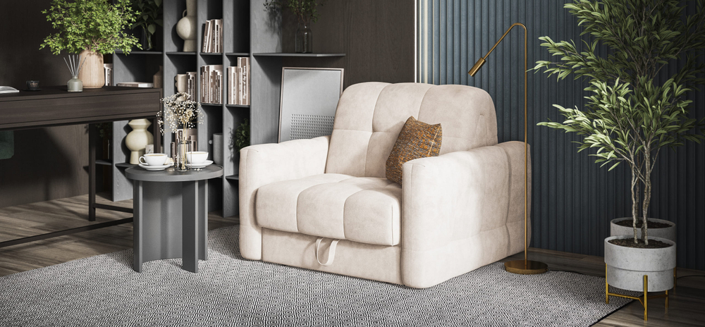 Босс Слип кресло-кровать Велюр Монолит латте