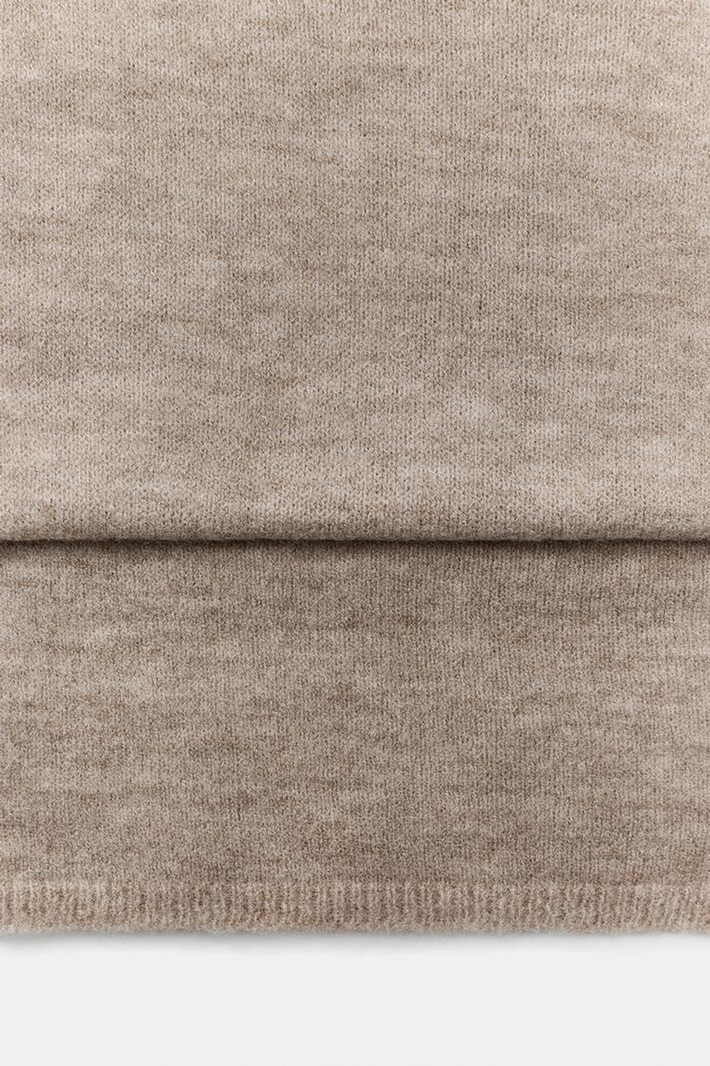 ZARA ТОНКИЙ ВЯЗАНЫЙ ШАРФ, РЫЖЕВАТО-КОРИЧНЕВЫЙ