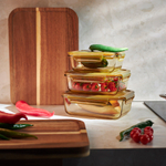 Контейнер для хранения и переноски продуктов 1,5 л янтарного цвета