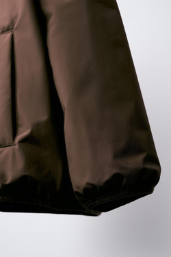 ZARA ДВУСТОРОННЯЯ КУРТКА ИЗ ПОЛАРФЛИСА, КОРИЧНЕВЫЙ