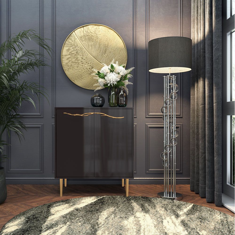 Комод Арт Колор Стайл Голд с 2 полками Терпкий коричневый