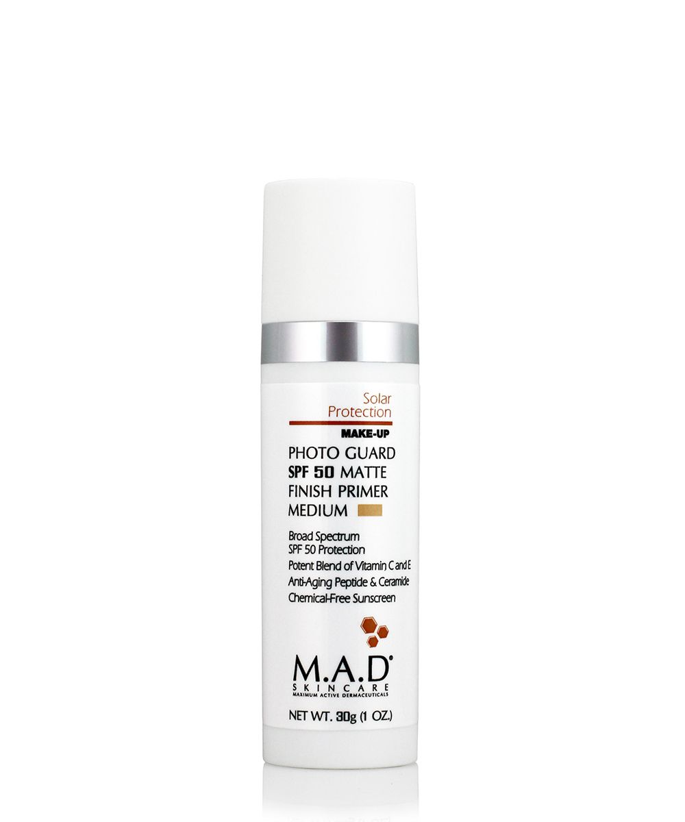 M.A.D. PHOTO GUARD SPF 50 MATTE FINISH PRIMER MEDIUM Матирующий крем-праймер с защитой SPF50 Medium