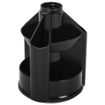 Подставка-органайзер BRAUBERG MINI 10 отделений вращающаяся 107х107х130 мм черная 2380 (5 штук в упаковке)
