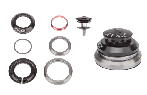 Детали рулевой колонки 1-1/8"-1.5" безрезьбовая H373S+C2861 стальная чёрная конич. интегрир.