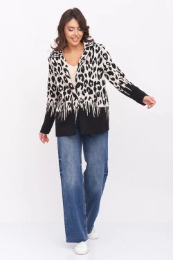 Жакет Д 3303/черно-бежевый