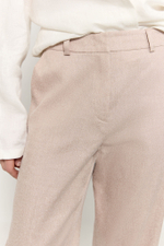 Брюки прямые укороченные изо льна