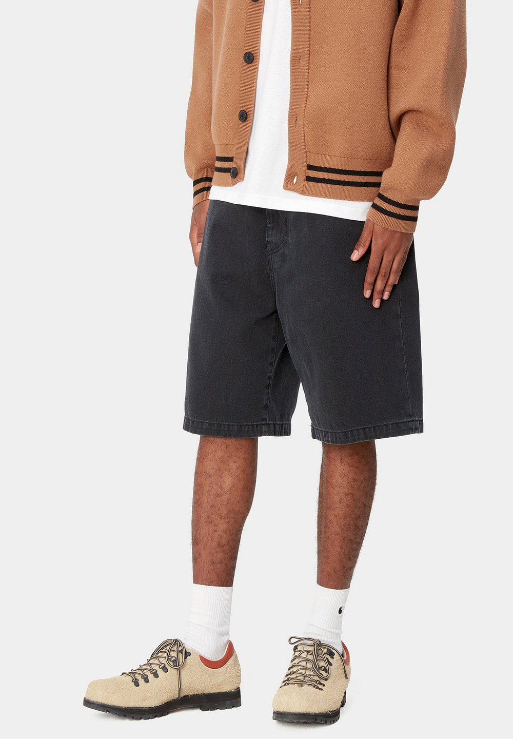 Carhartt WIP LANDON ROBERTSON - Джинсовые шорты - Чёрный