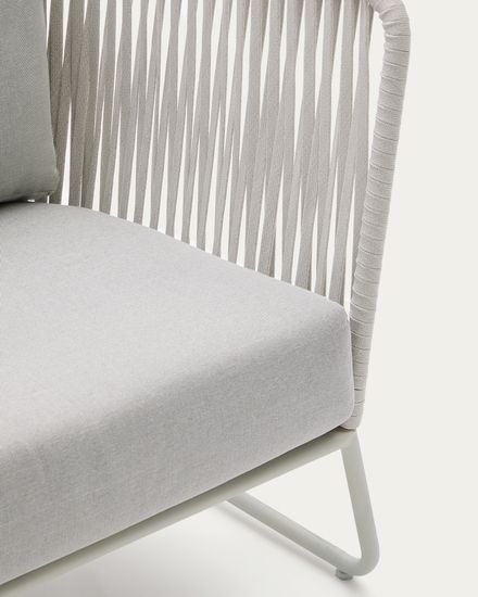 Уличное кресло Saconca из веревочного шнура и серой оцинкованной стали La Forma Испания 