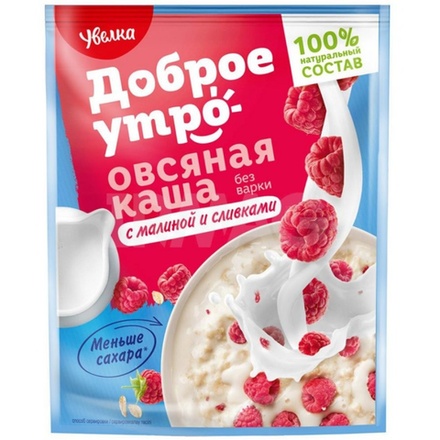 Каша овсяная Доброе утро Малина со сливками  40 гр