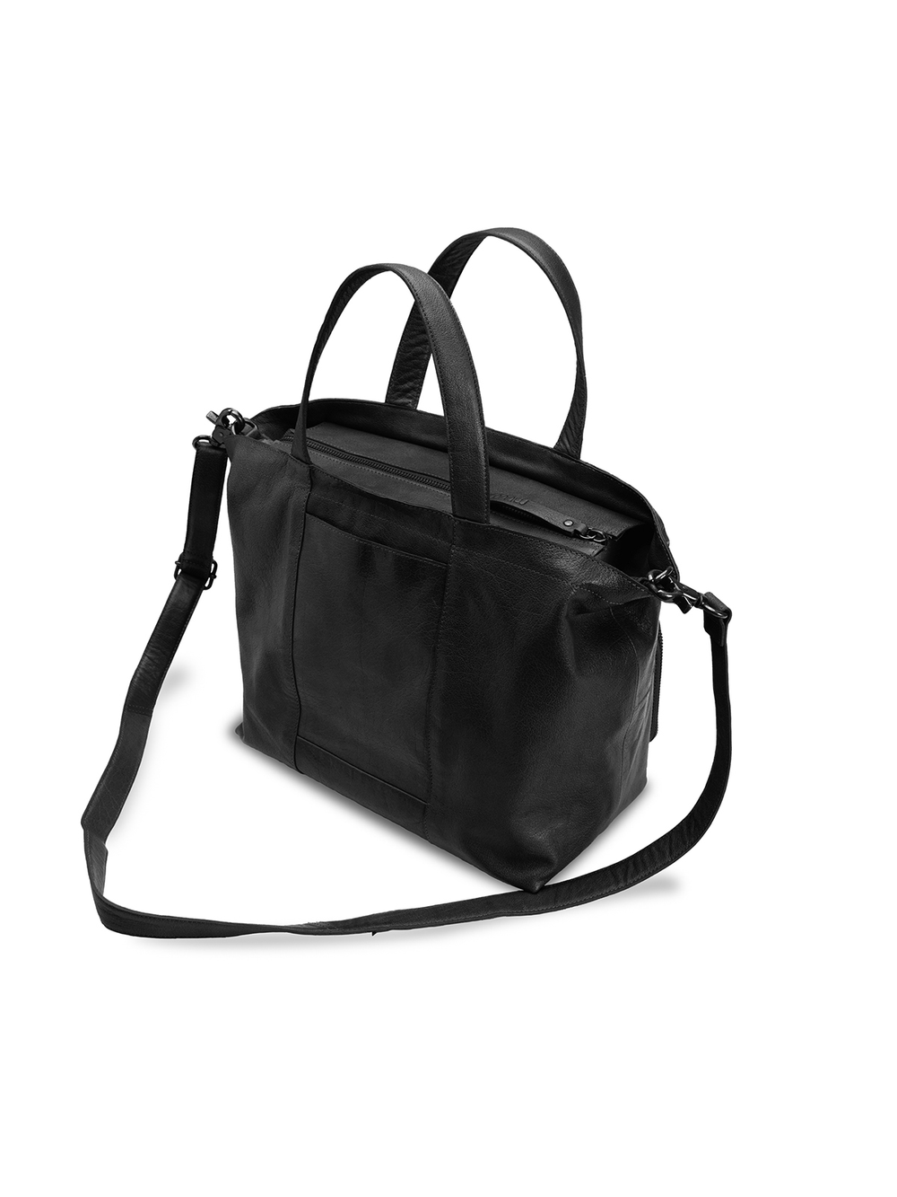 Сумка шоппер "HIBA W/ZIPPER", BLACK, MUUD, 29х27х16 см