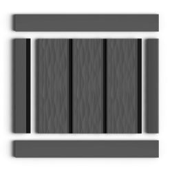 Стеновая панель HiWood декорированная, 270x12 см