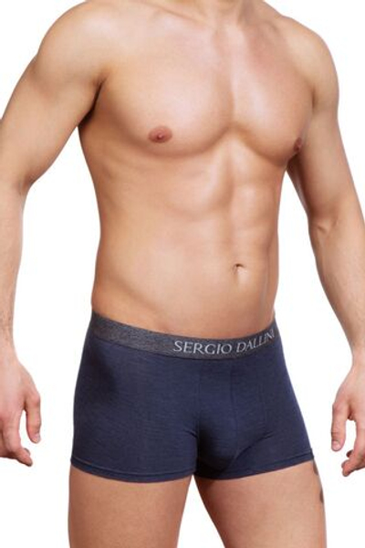 Классические трусы-боксеры из рибана (Размер: M) (Цвет: темно-синий)