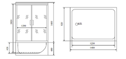 Душевой бокс Timo Lux 148x82 TL-1505 с гидромассажем