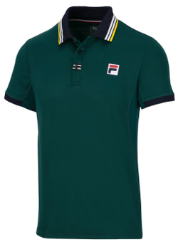 Мужское теннисное поло Fila Polo Andrew - deep teal/fila navy/buttercup