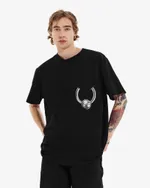 Футболка Borozna с принтом пирсинг черная