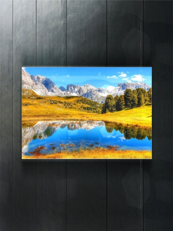 Модульная стеклянная интерьерная картина /Фотокартина на стекле /Природа /Краствые пейзажи 2, 28x40 Декор для дома, подарок