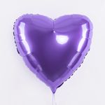 F Шар 18"/46 см, Сердце Сиреневый (БГ-15)