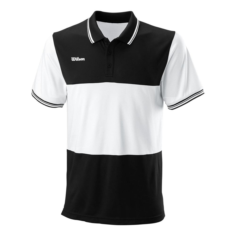 Мужское теннисное поло Wilson Polo Men - Black, White
