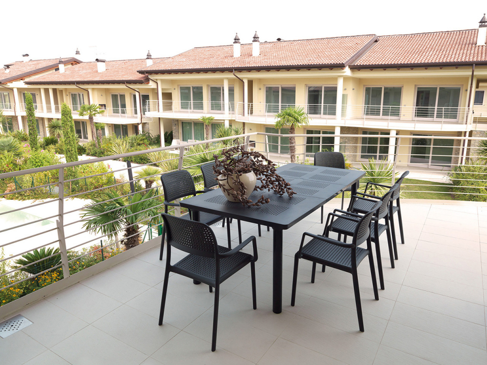 Стол пластиковый раздвижной Nardi Libeccio, антрацит