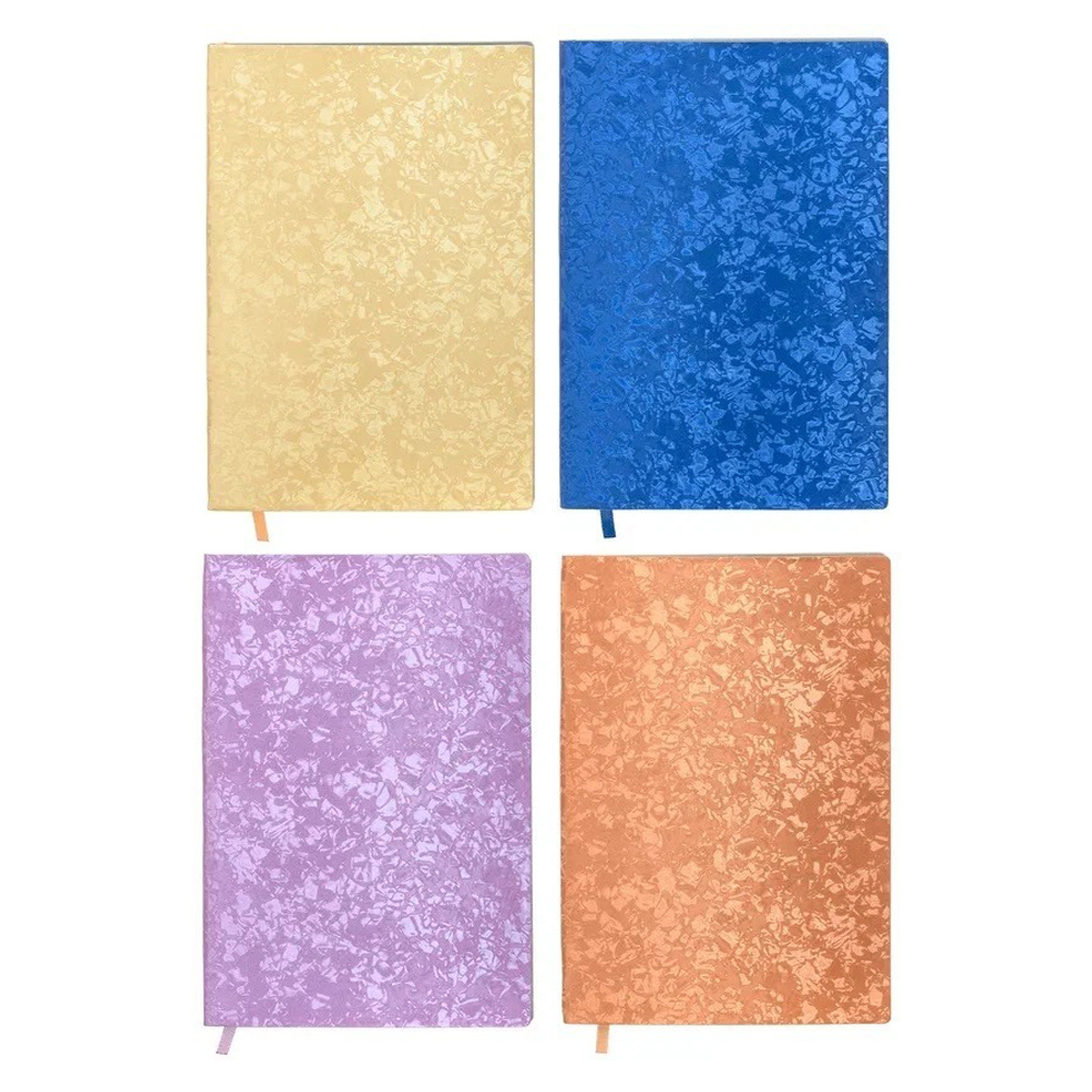 Записная книжка Basir на резинке, формат А5, обложка - замша, 21*14,5 см, 80 листов, 4 цвета ассорти