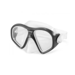 Маска для плавания от 14 лет Intex 55977 Reef Rider, темно-серая взрослая маска для ныряния и снорклинга