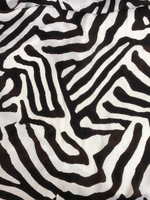 Плательная лен принт зебра коричневая на молочном BST3482