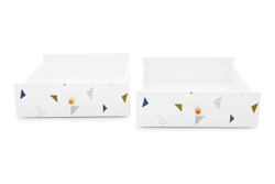 Ящики для кровати Бельмарко Stumpa Треугольники зеленый синий