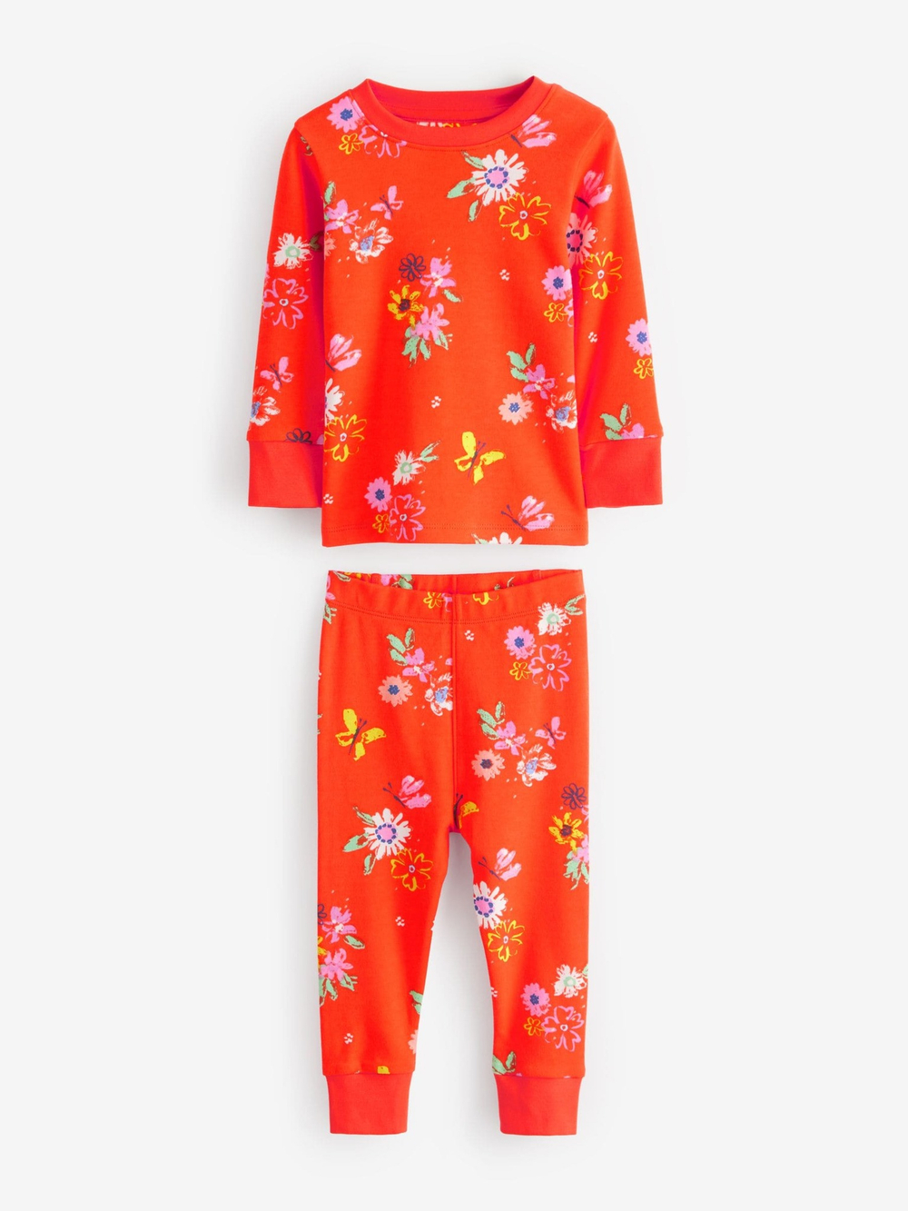 Пижама для девочки Next AJ8-347, 3 шт., Молочный, Красный, Розовый