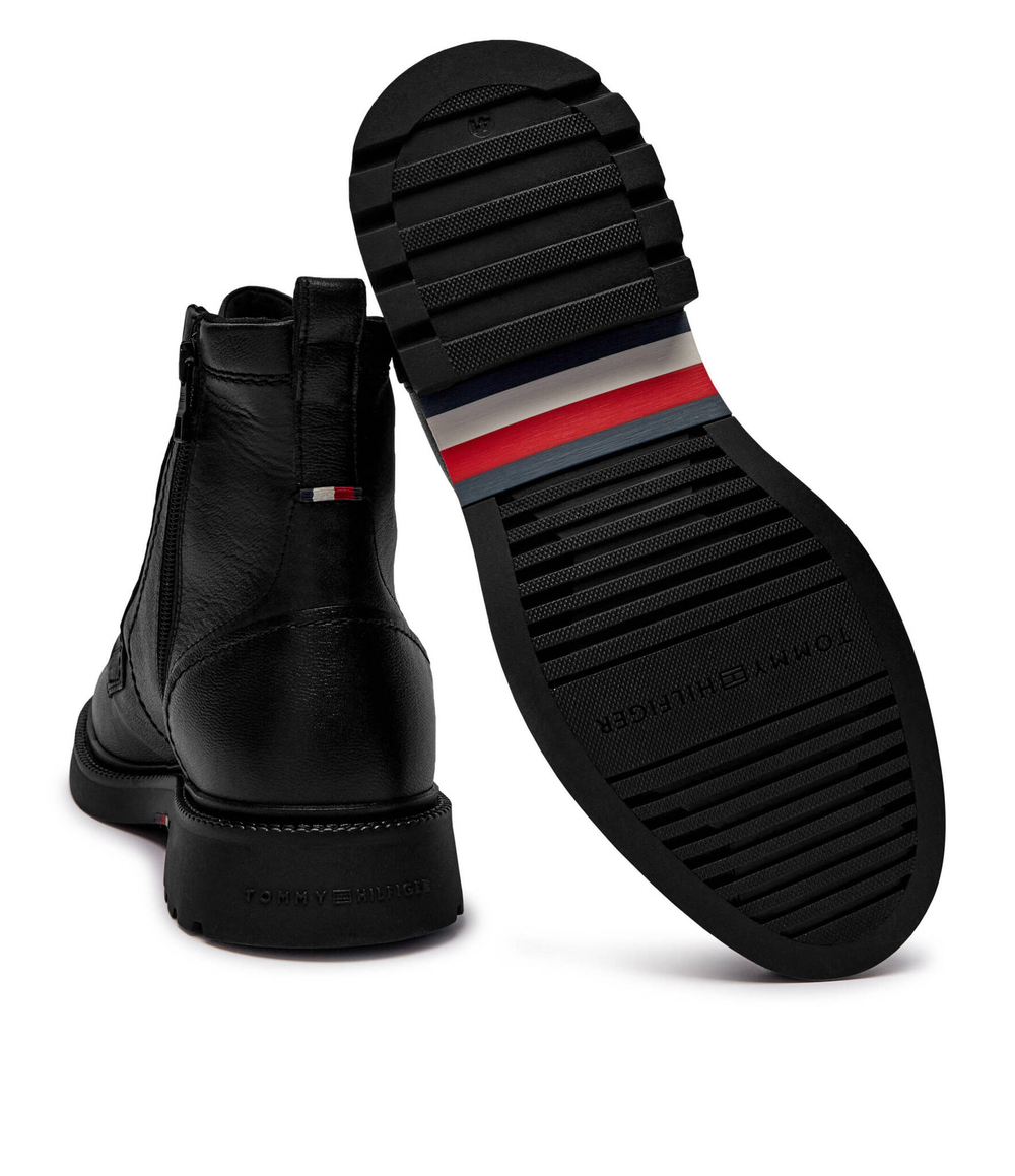 Кожаные высокие сапоги Tommy Hilfiger - черный(FM0FM05183)