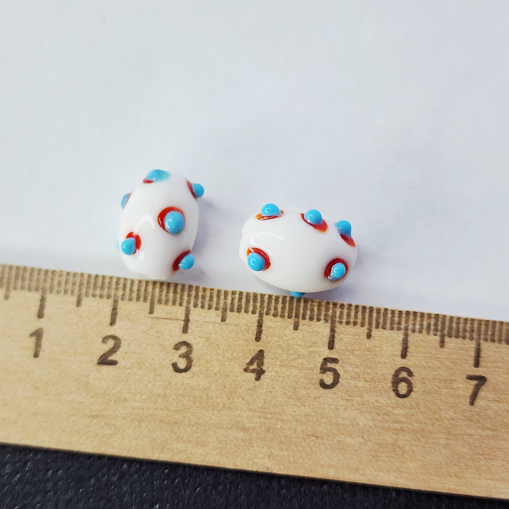 Бусины лэмпворк, крупные, акцентные, р-р 16×11мм, штучно