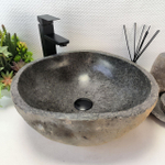 Раковина из речного камня RS-63582 (42*41*15) 0122