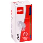 Ручка шариковая Cello "Liner" синяя, 0,6мм, штрих-код