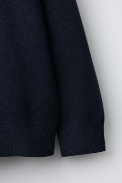 ZARA ОДНОТОННЫЙ СВИТЕР, СЕРЫЙ/СИНИЙ