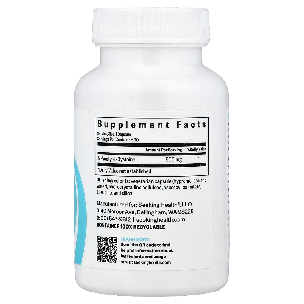 Seeking Health, NAC, 500 мг, 90 капсул