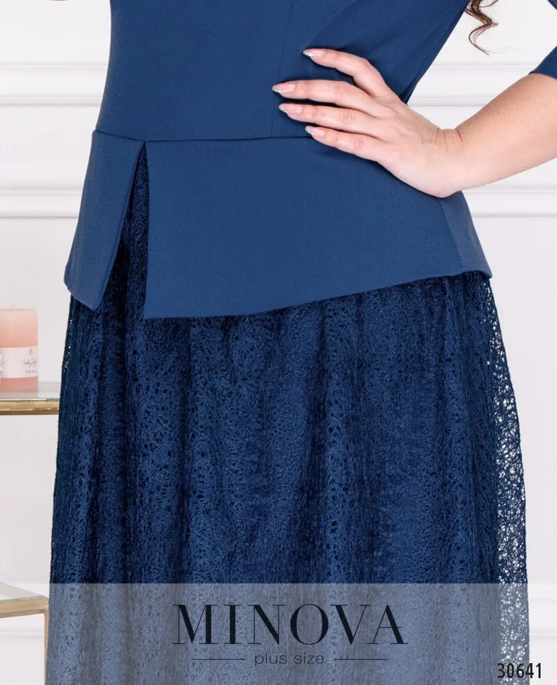 Платье 344-синий Minova