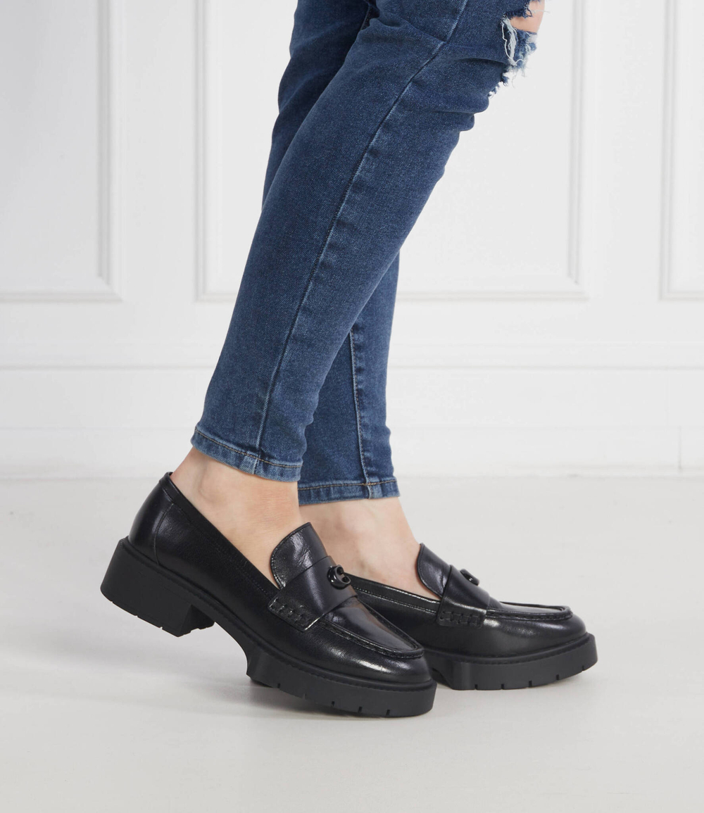 Кожаные лоферы LEAH Coach - черный(CB990)