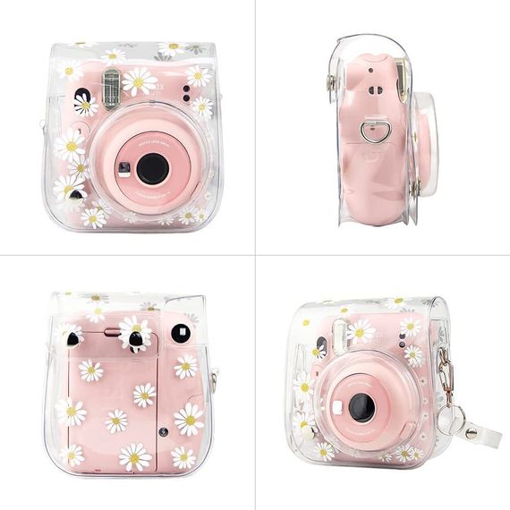 İnstax fotoaparat üzlüyü \ Instant Camera Case Mini 8 in1 bundle White Daisy