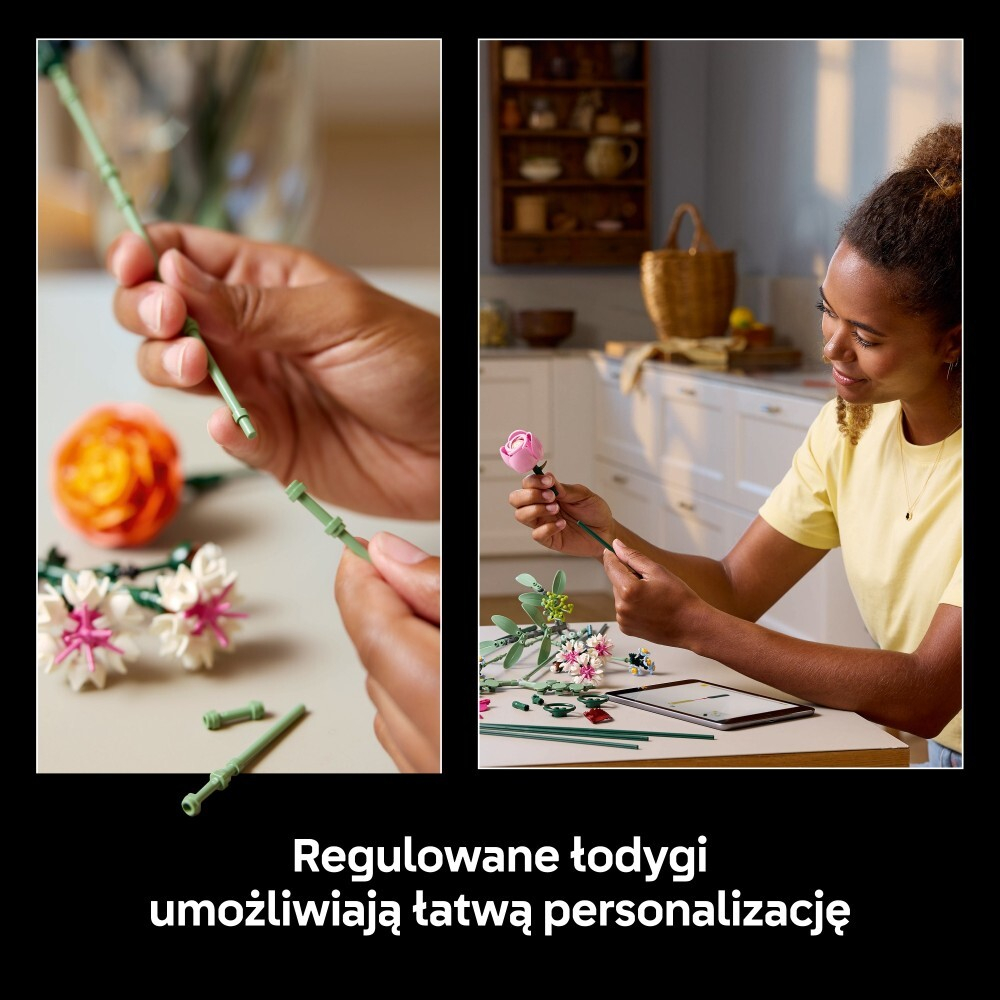 LEGO Icons / Красивый букет розовых цветов/ 10342